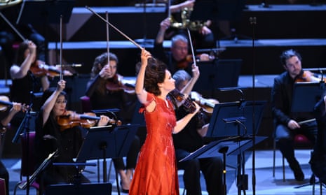 Violinist Patricia Kopatchinskaja performs at the BBC Proms.