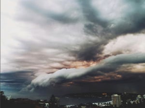 The storm over Manly, one of the northern beaches of Sydney