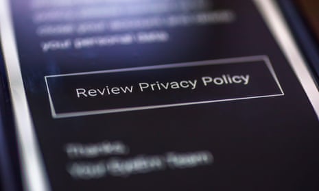 'Review privacy policy' message on phone