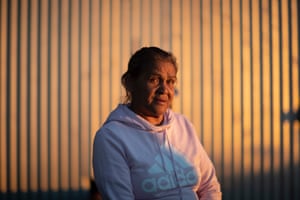 Stella Stella Fernando on the banks of the Gwydir River where her grandson Gordon Copeland, a 22-year-old Gomeroi man, was last seen. His body was found three months later not far from there.
