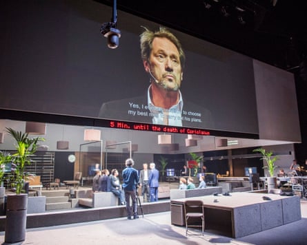 An onstage timer counts down to the next death in Ivo van Hove’s six-hour Roman Tragedies