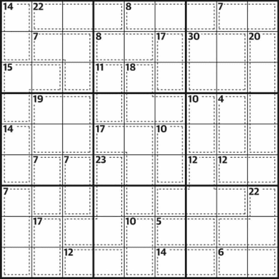 killer sudoku 802 life and style the guardian
