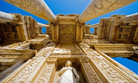 The Library of Celsus in the ancient city of Ephesus, Turkey