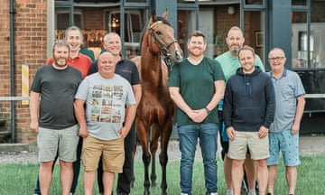 The lads with Showtime Mahomes, the racehorse they clubbed together to buy