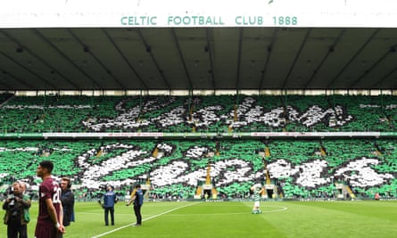 Celtic fans pay tribute to the Lisbon Lions.