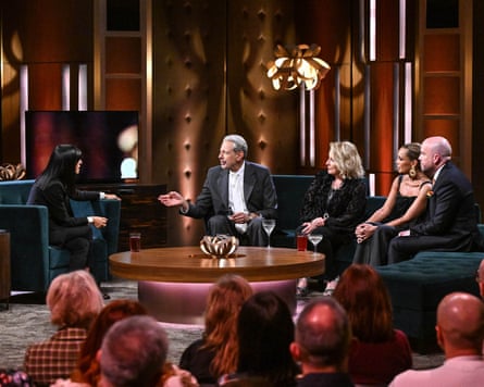 Winkleman with her guests Jeff Goldblum, Jennifer Saunders, Vanessa Williams and Tom Allen.