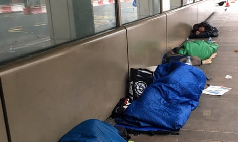 Coronavirus<br>Embargoed to 0001 Wednesday March 18 File photo dated 22/7/2017 of homeless people sleeping rough in Victoria, London. Leading homelessness charities have written to the Prime Minister calling for those sleeping rough to be recognised as a vulnerable group as the coronavirus outbreak takes hold. PA Photo. Issue date: Wednesday March 18, 2020. Homeless people should have rapid access to testing and be provided with hotel-style self-contained accommodation with a private bathroom so they can safely isolate themselves, the charities said. See PA story HEALTH Coronavirus. Photo credit should read: Carey Tompsett/PA Wire