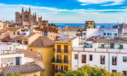 Palma de Mallorca with a view of the cathedral.