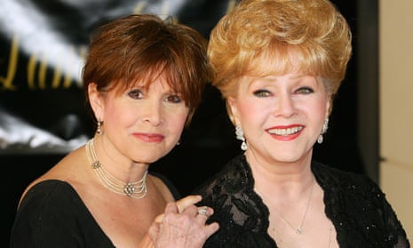 Carrie Fisher and Debbie Reynolds arrive for Elizabeth Taylor’s 75th birthday party at the Ritz-Carlton, Lake Las Vegas, 2007. 