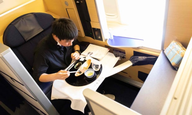 the guardian - cleared-for-lunch-japanese-airline-serves-390-in-flight-meals-on-parked-planes https://www.theguardian.com/business/2021/apr/01/cleared-for-lunch-japanese-airline-serves-390-in-flight-meals-on-parked-planes