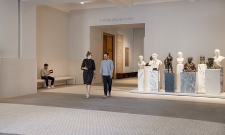 A hint of what awaits … the National Portrait Gallery’s new entrance hall.