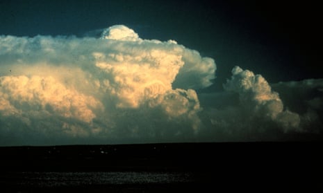 An ‘overshooting top’ protrudes above an anvil cloud, a sign of intense updrafts.