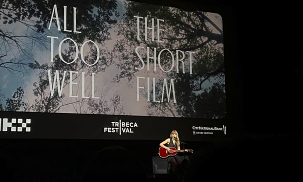 Singer Taylor Swift performs her song “All Too Well” after discussing her short film “All Too Well: The Short Film,” at the Tribeca Festival on Saturday, June 11, 2022, in New York. (AP Photo/Elise Ryan)