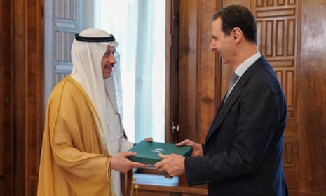 Syrian president Bashar al-Assad and Saudi Arabia's King Salman