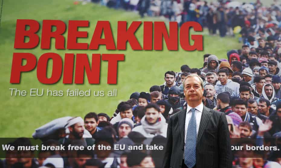 Nigel Farage and immigration billboard
