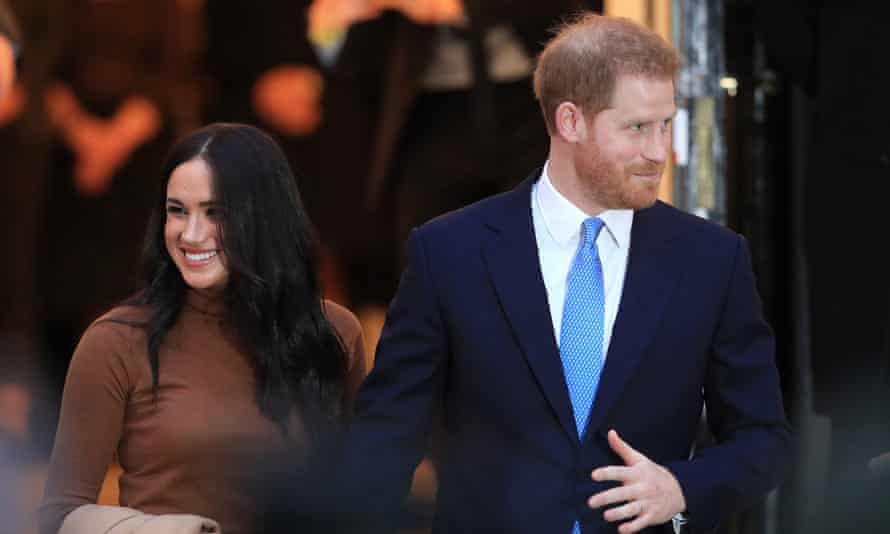 The Duke and Duchess of Sussex on 7 January.
