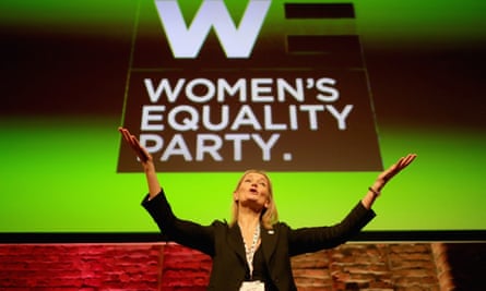 Walker delivers her keynote speech at the Women’s Equality Party’s first annual conference in Manchester, November 2016.