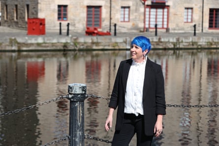 Lani Watson standing by the river in Leith, Edinburgh