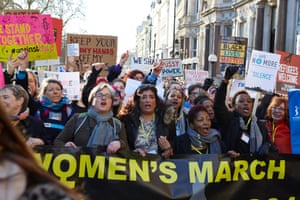 People March from the American embassy to Trafalgar Square in London t