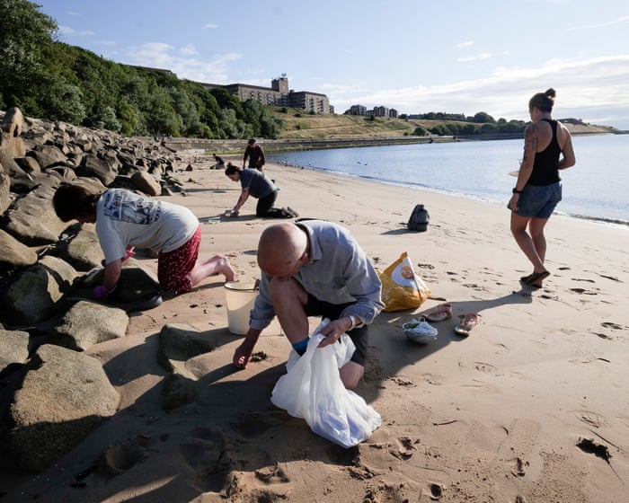 ‘There’s no nurdle fairy’: thousands mobilise to clean up plastic spillage in north-east England — image supplied by The Guardian UK's feed