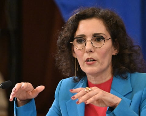 The EU commissioner for crisis management, Hadja Lahbib.