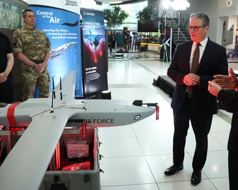Keir Starmer is shown a new autonomous drone=