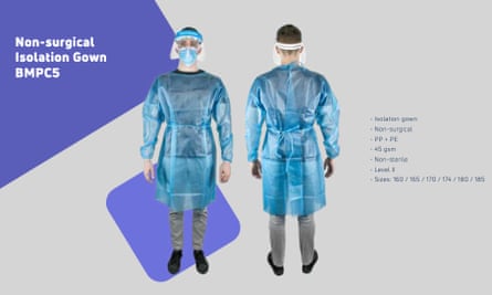 Gowns in the PPE Medpro product catalogue.