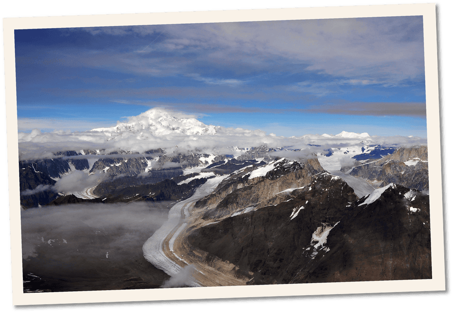 The single access road leading to Denali national park.