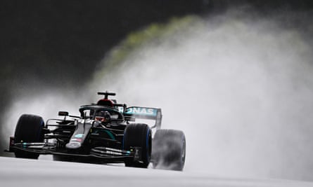 Lewis Hamilton On Pole For F1 Styrian Gp After Masterful Drive In The Rain Formula One The Guardian