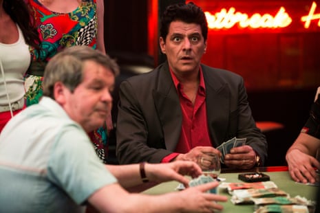 Kevin Harrington as Lewis Moran and Vince Colosimo as Alphonse Gangitano in the hit Underbelly television series about Melbourne’s gangland war