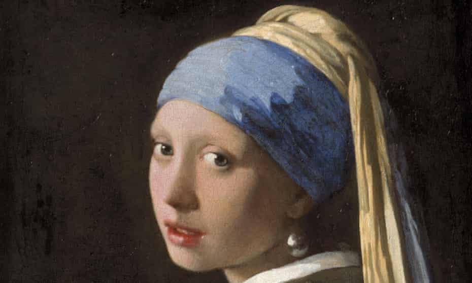 Detail from Johannes Vermeer’s Girl with a Pearl Earring.