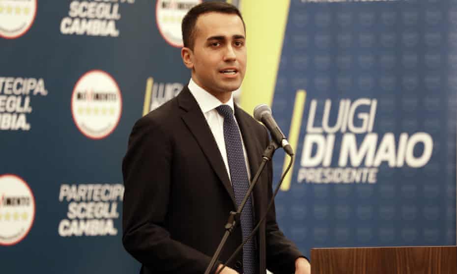 ‘The Five Star Movement, led by Luigi Di Maio [pictured], reached a whopping 32% and enshrined its position as Italy’s largest party by far.’