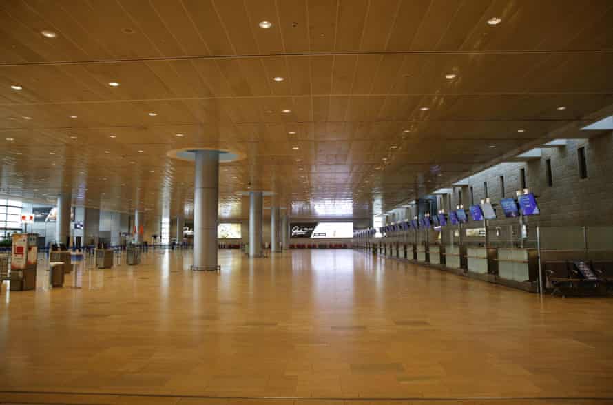 An empty departure hall is seen at Ben Gurion International Airport near Tel Aviv, Israel, on 23 December, 2020. Israel has adopted entry restrictions over new virus strain from Wednesday, under which non-Israelis are not allowed to enter the country, except for diplomats who are stationed in Israel and other special cases.