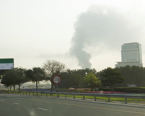 Smoke from the Dubai airport