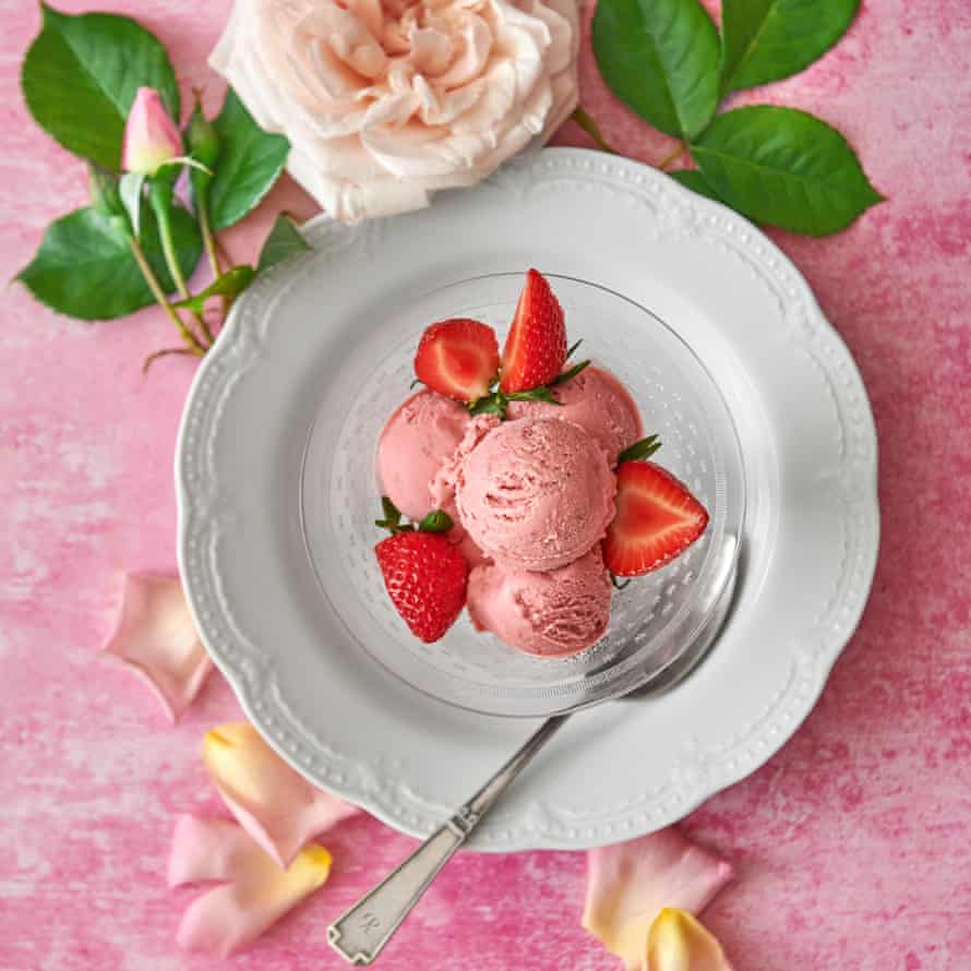 Strawberry ice cream.