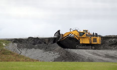A digger near the proposed site of Hinkley Point C