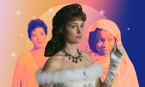 From left… Lea Seydoux in Crimes of the Future, Vicky Krieps in Corsage and Achouackh Abakar Souleymane in Lingui, the Sacred Bonds.
