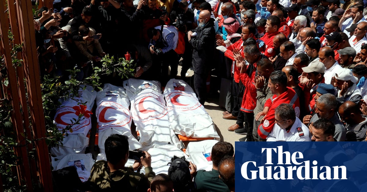 Israeli military admits professional failures' over Gaza paramedic killings