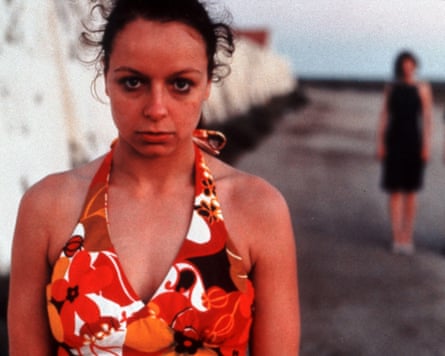 Samantha Morton string directly at the camera in a scene from Morvern Callar