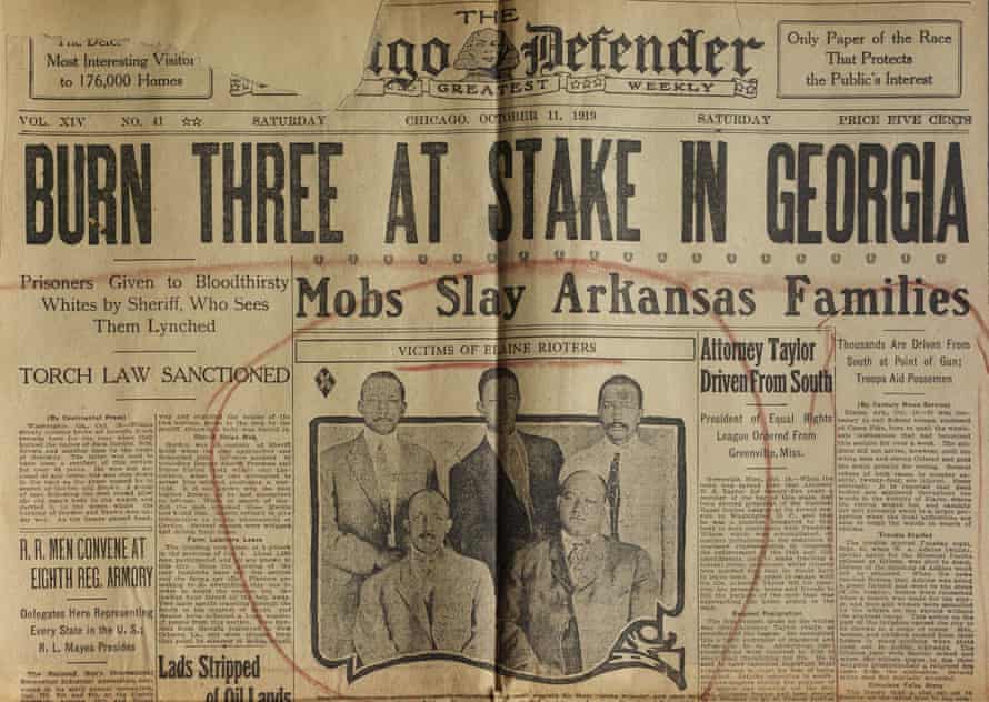 How Ida B Wells became the last hope for 12 wrongly convicted Black men | US news 5 The 11 October 1919 front page of the Chicago Defender, an African-American newspaper.