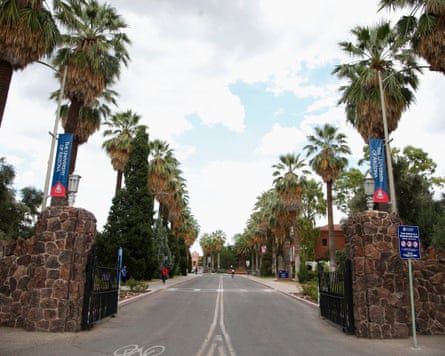 The main gate at the University of Arizona.
