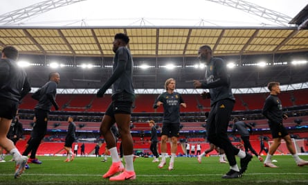 Real Madrid train at Wembley ahead of the Champions League final