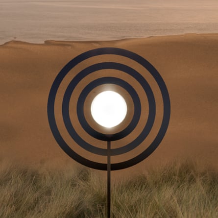 How a viewing ring for Olafur Eliasson artwork to be sited on beach at Silecroft, might look.
