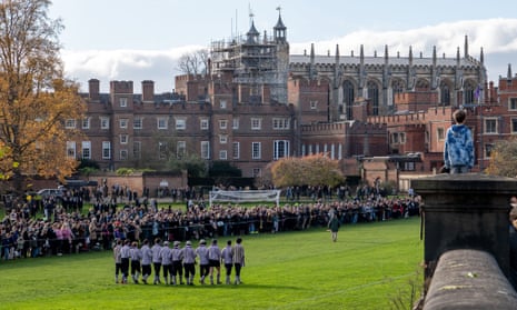 The Eton college wall game takes place earlier this month.