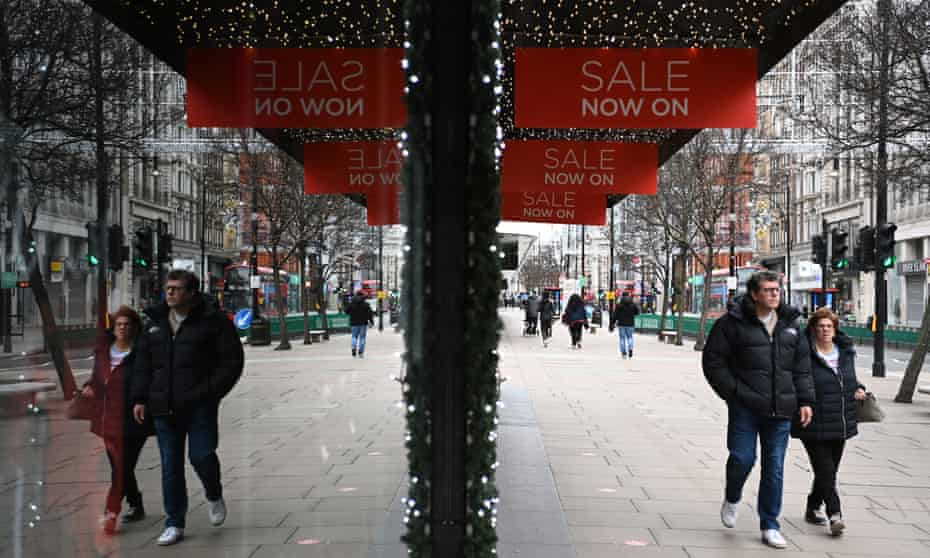 Oxford Street in London, Britain, on Boxing Day.