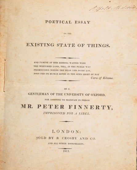 Lost Shelley Poem Execrating Rank Corruption Of Ruling Class Made Public Percy Bysshe