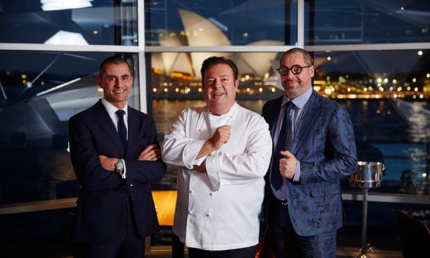 Peter Gilmore (centre), executive chef at Quay in Sydney.