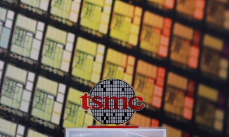 A logo of Taiwan Semiconductor Manufacturing Co (TSMC)
