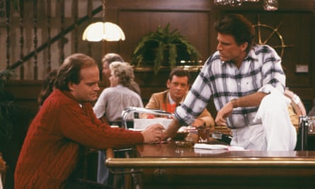 Heavy thinker … Grammer as Frazier and Ted Danson as Sam Malone in Cheers.
