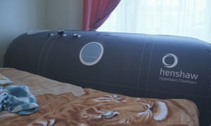The oxygen chamber Arevik and Ashok Martirosyan rented for their daughter after she fell ill in early March this year.
